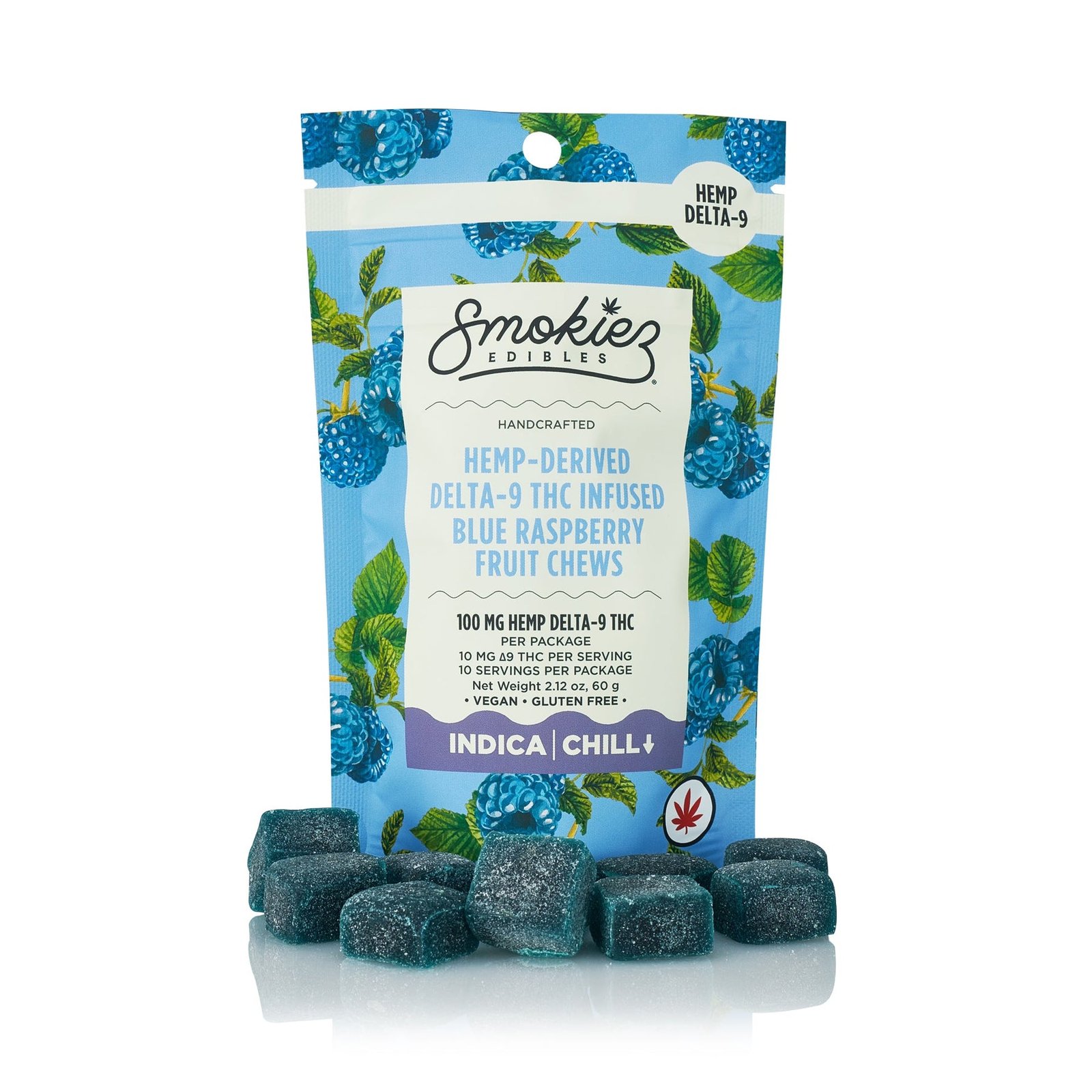 BLUE RASPBERRY 10PK 100MG HEMP DELTA-9 GUMMIES