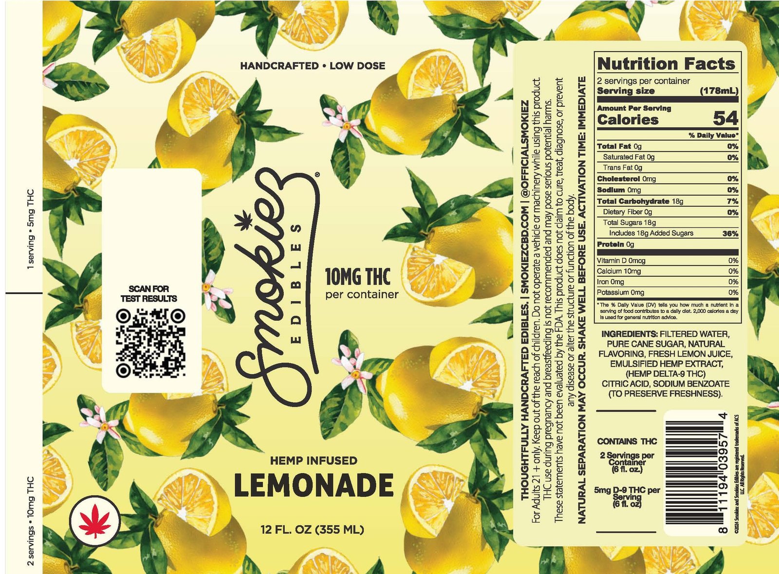 INFUSED LEMONADE 10MG DELTA-9 - 4 PACK