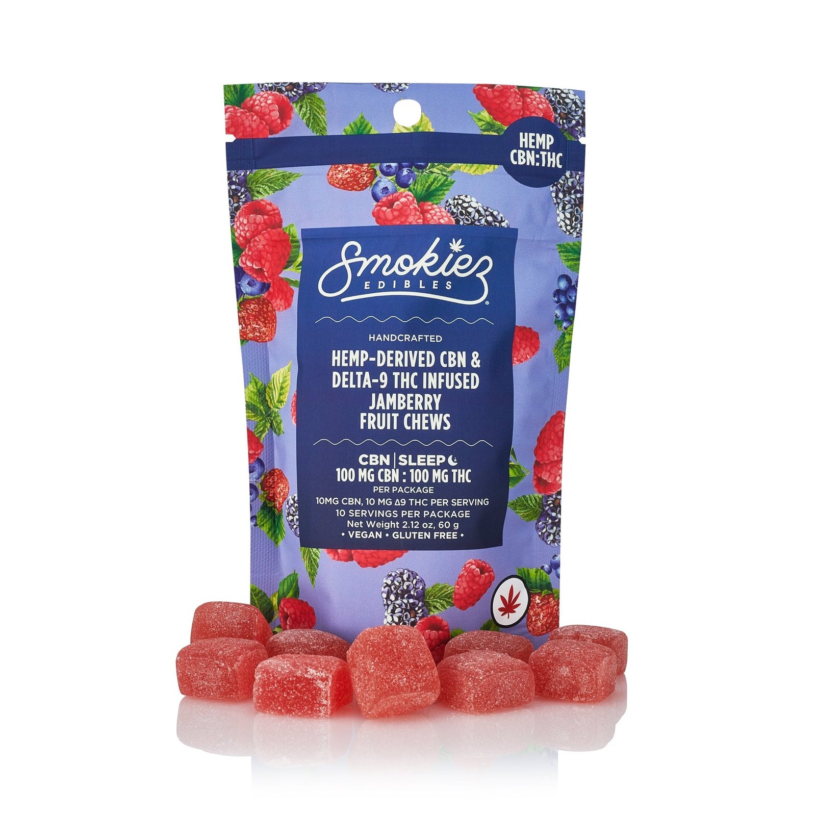 JAMBERRY 10PK HEMP DELTA-9:CBN GUMMIES - 100MG THC