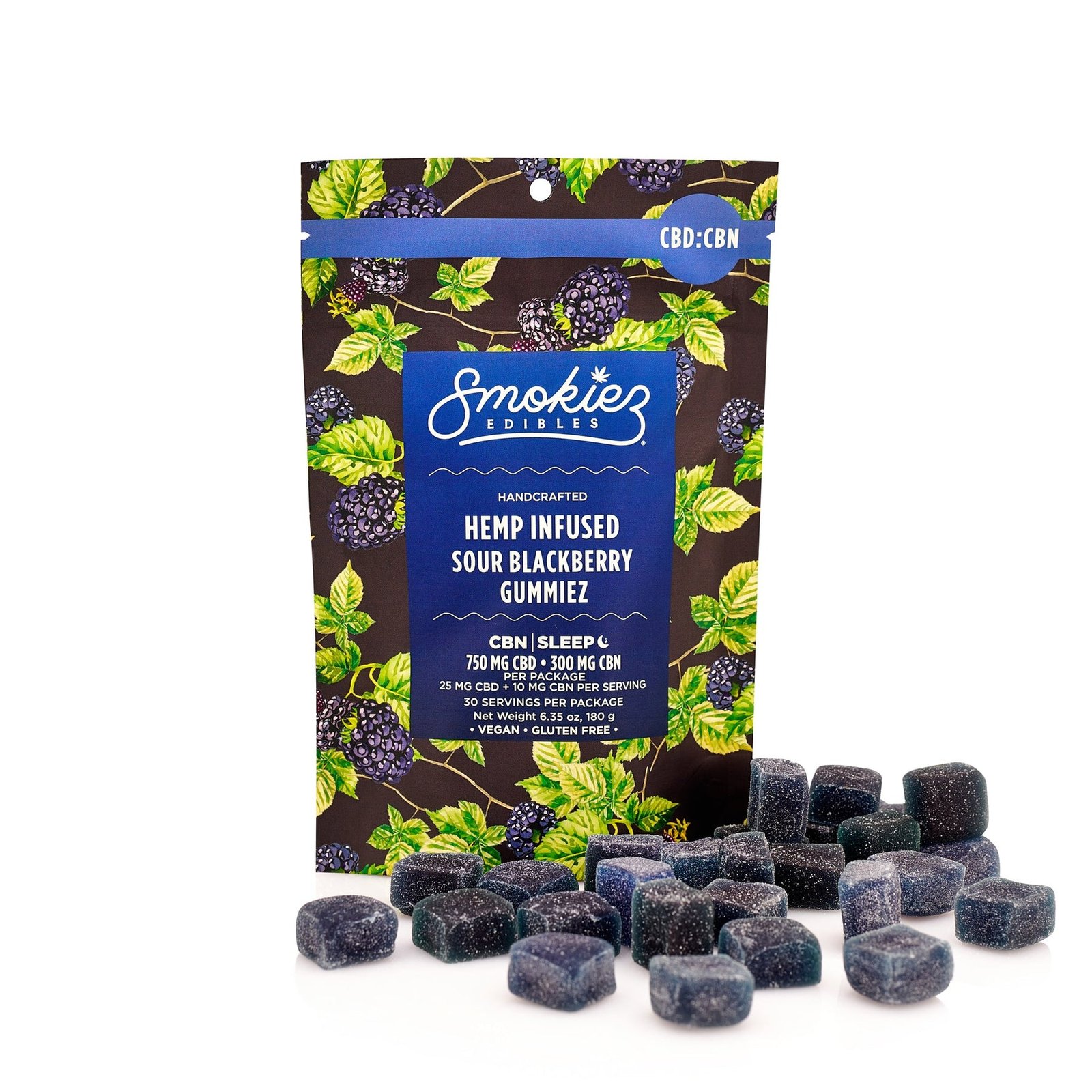 SOUR BLACKBERRY CBD:CBN 2.5:1 GUMMIES