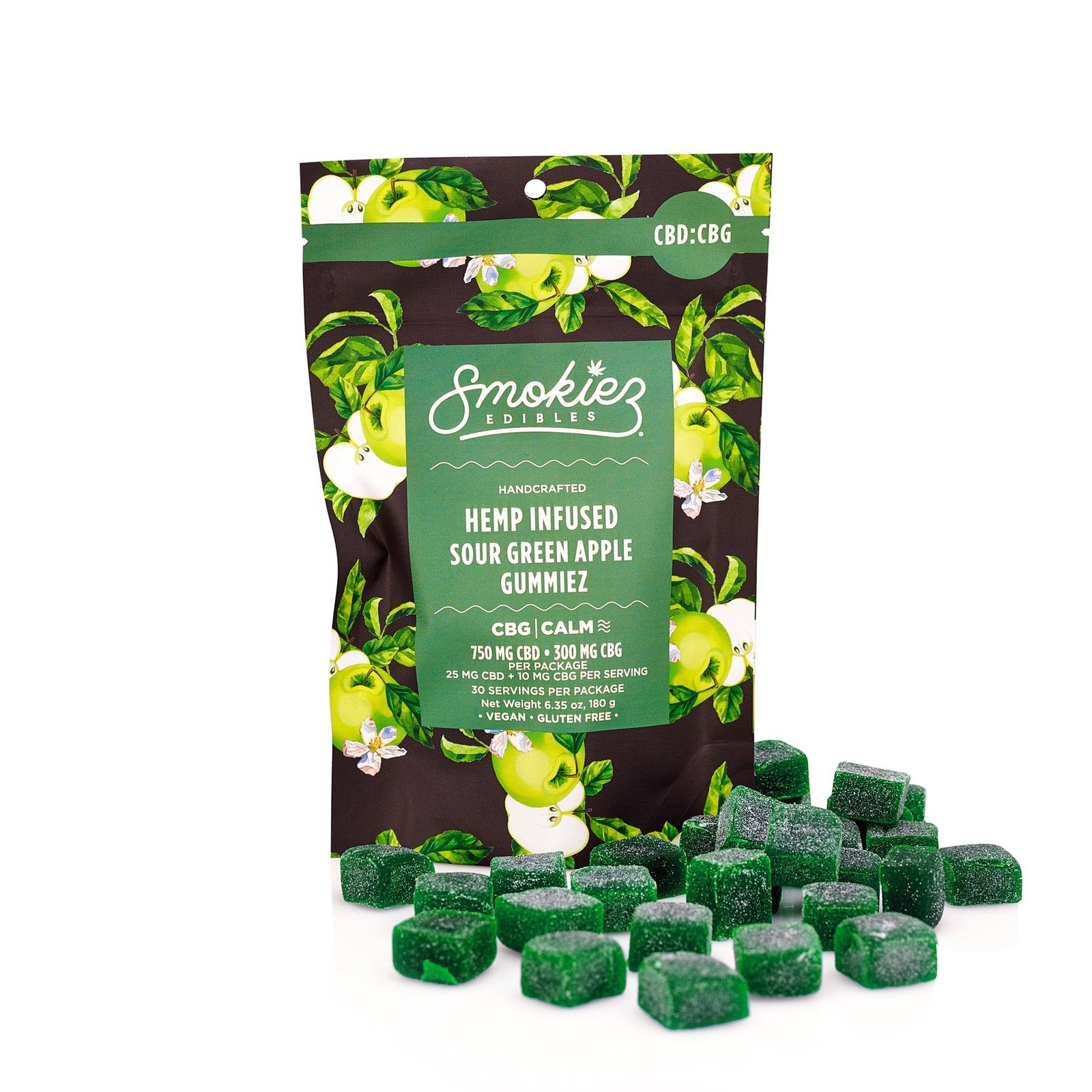 SOUR GREEN APPLE CBD:CBG 2.5:1 GUMMIES