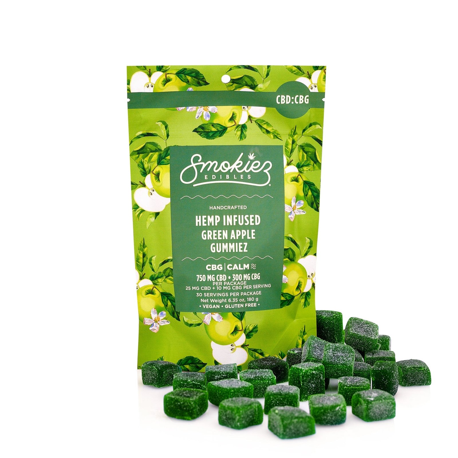 CBD:CBG 2.5:1 GUMMIES - GREEN APPLE